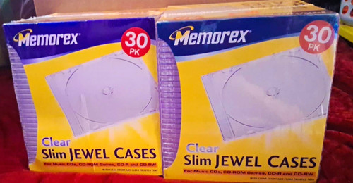 Memorex clear slim jewel cases - memorex,